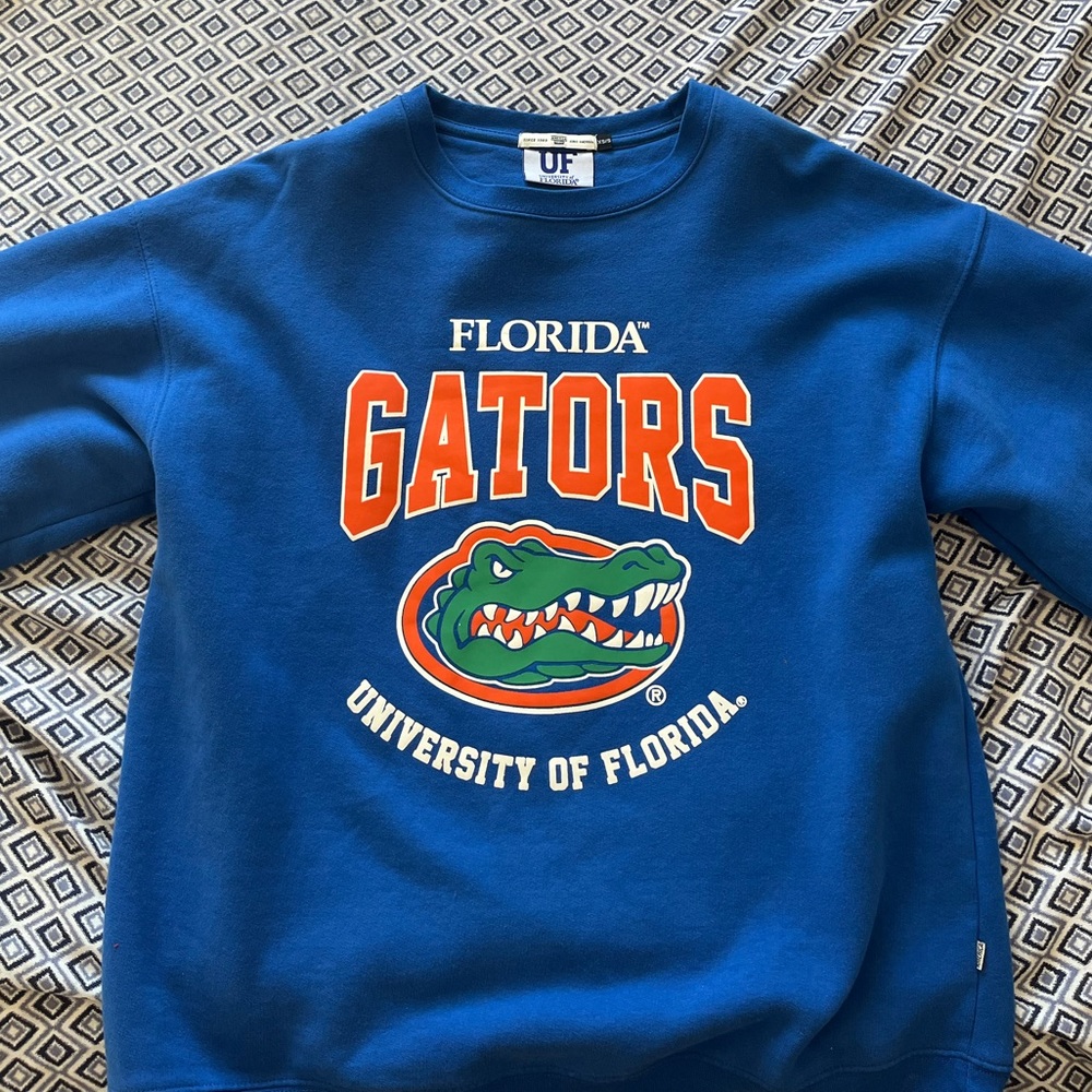 UOF blue college vintage sweatshirt boxy fit size M/L